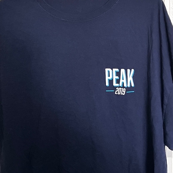 Amazon Peak 2019 #delivering smiles Men's Navy Blue T-Shirt Size 3x - Picture 2 of 5
